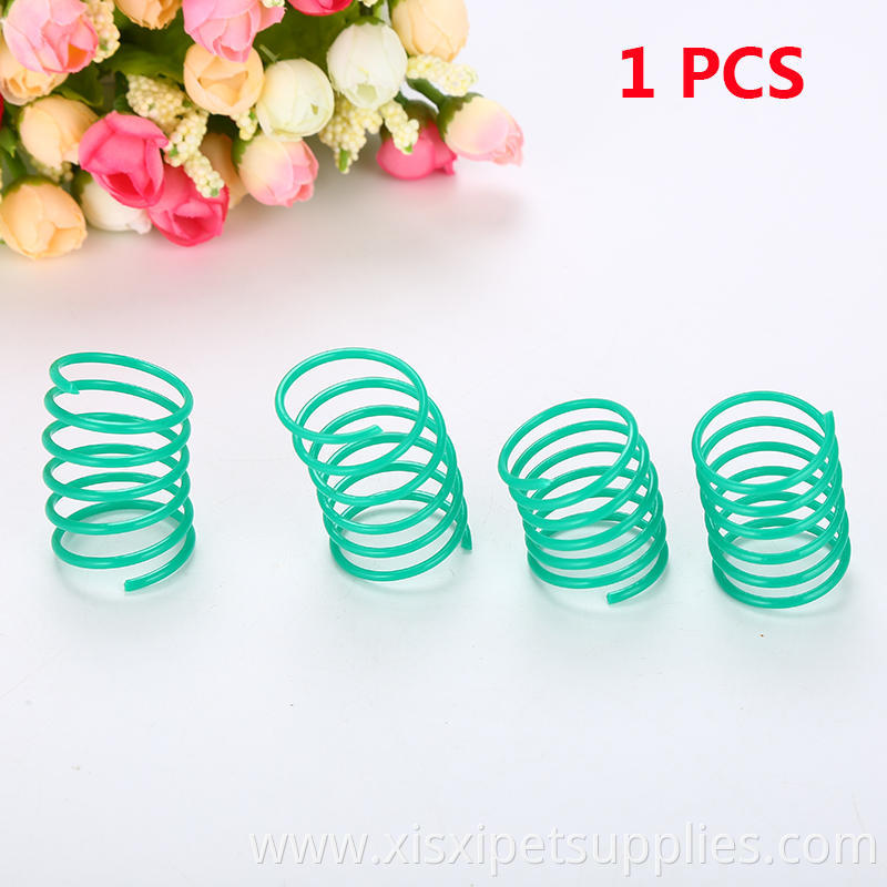 Durable Cat Colorful Plastic Spring Toys Pet Grinding Claws Toys